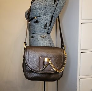 MICHAEL Michael Kors James Saddle Flap Leather Shoulder Bag